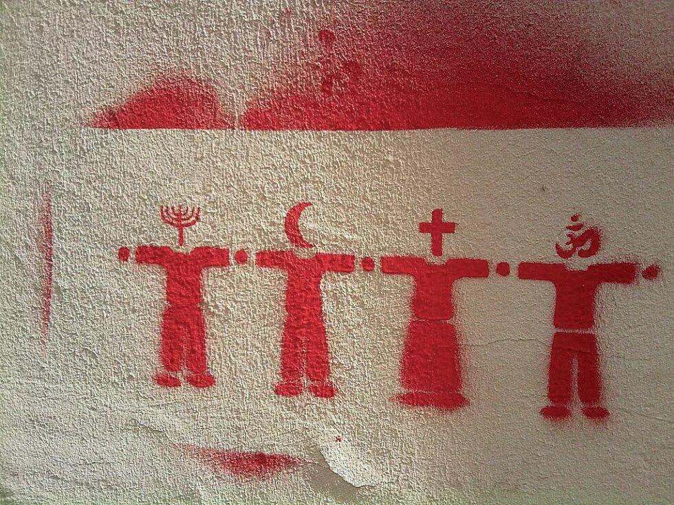 Graffiti religiöser Symbole Graffiti religiöser Symbole